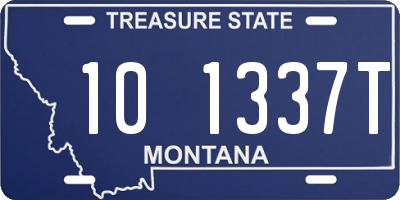 MT license plate 101337T