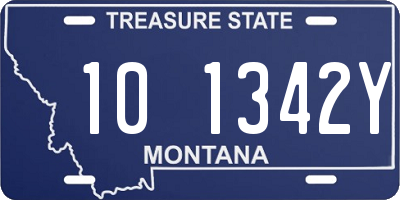 MT license plate 101342Y