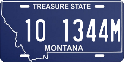 MT license plate 101344M