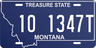 MT license plate 101347T