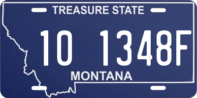 MT license plate 101348F