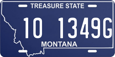 MT license plate 101349G