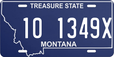 MT license plate 101349X