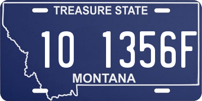 MT license plate 101356F