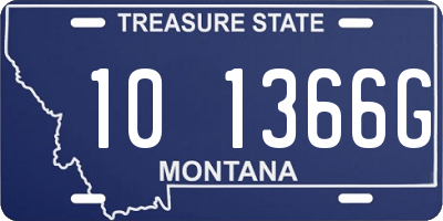 MT license plate 101366G