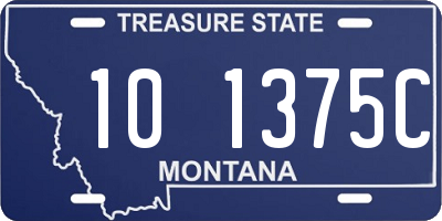 MT license plate 101375C