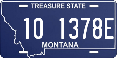 MT license plate 101378E