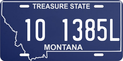 MT license plate 101385L