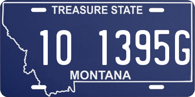 MT license plate 101395G