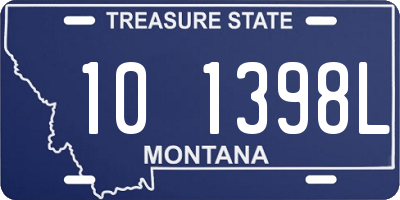 MT license plate 101398L