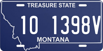 MT license plate 101398V