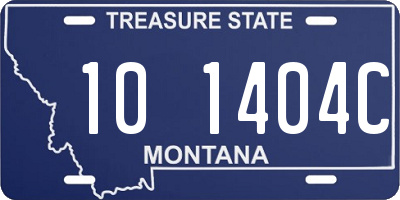 MT license plate 101404C