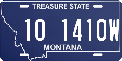 MT license plate 101410W