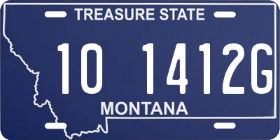 MT license plate 101412G