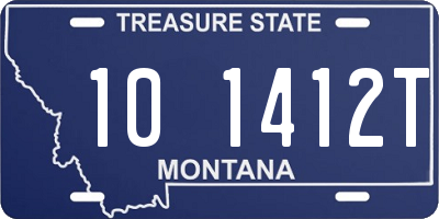 MT license plate 101412T