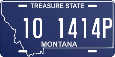 MT license plate 101414P