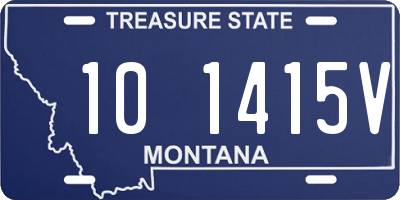 MT license plate 101415V