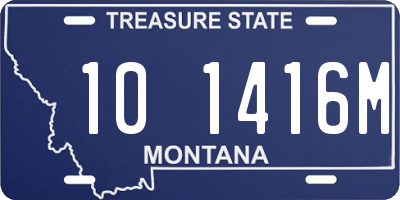 MT license plate 101416M