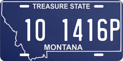 MT license plate 101416P