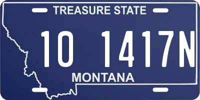 MT license plate 101417N