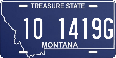MT license plate 101419G