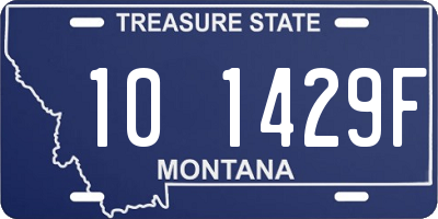 MT license plate 101429F