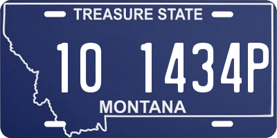 MT license plate 101434P