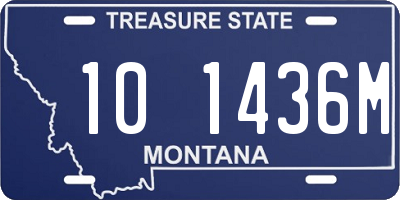 MT license plate 101436M