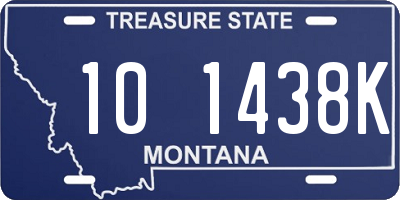 MT license plate 101438K