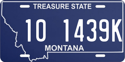 MT license plate 101439K