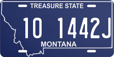 MT license plate 101442J