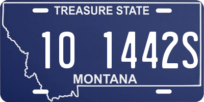 MT license plate 101442S