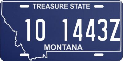 MT license plate 101443Z