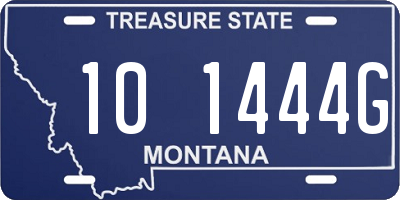 MT license plate 101444G