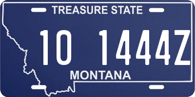 MT license plate 101444Z