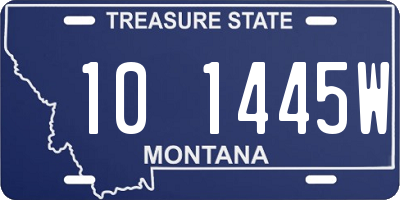 MT license plate 101445W
