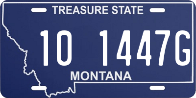 MT license plate 101447G