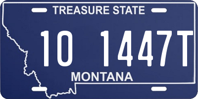 MT license plate 101447T
