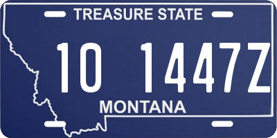 MT license plate 101447Z
