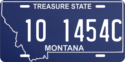 MT license plate 101454C