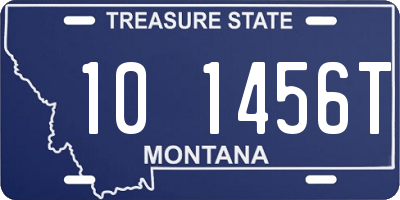 MT license plate 101456T