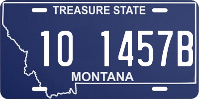 MT license plate 101457B