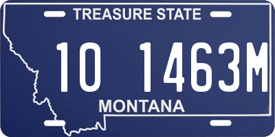 MT license plate 101463M