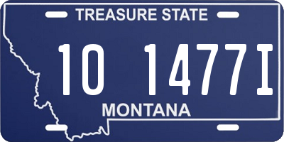 MT license plate 101477I