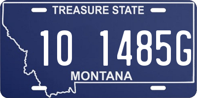 MT license plate 101485G