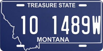 MT license plate 101489W