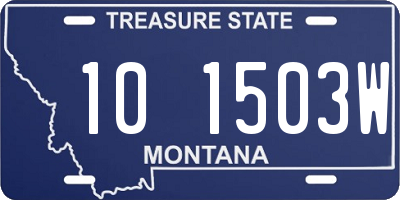 MT license plate 101503W