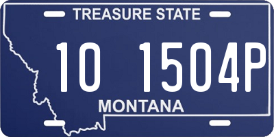 MT license plate 101504P