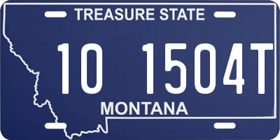 MT license plate 101504T