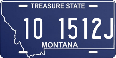 MT license plate 101512J